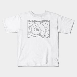 Red Hills with a White Shell Kids T-Shirt